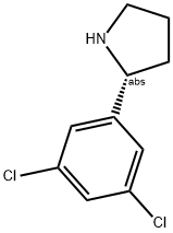 (R)-2-(3,5-DICHLOROPHENYL)PYRROLIDINE Struktur