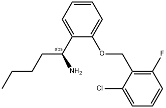 (1S)-1-(2-[(6-CHLORO-2-FLUOROPHENYL)METHOXY]PHENYL)PENTYLAMINE Struktur