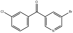 3-BROMO-5-(3-CHLOROBENZOYL)PYRIDINE Struktur