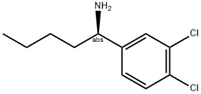 (1R)-1-(3,4-DICHLOROPHENYL)PENTYLAMINE Struktur