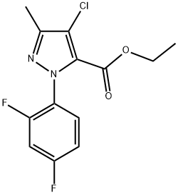 4-CHLORO-1-(2,4-DIFLUOROPHENYL)-3-METHYL-1H-PYRAZOLE-5-CARBOXYLIC ACID ETHYL ESTER Struktur