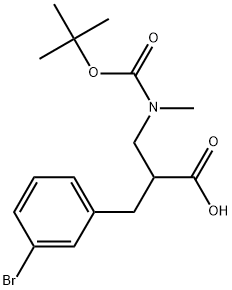 2-N-BOC-3-(3-BROMO-PHENYL)-2-METHYLAMINOMETHYL-PROPIONIC ACID Struktur