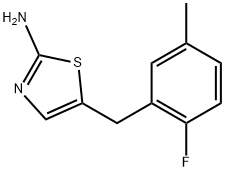 5-(2-FLUORO-5-METHYLBENZYL)-1,3-THIAZOL-2-AMINE Struktur