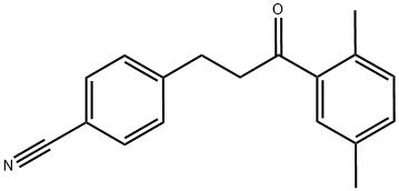 3-(4-CYANOPHENYL)-2',5'-DIMETHYLPROPIOPHENONE Struktur