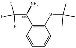 (1R)-1-[2-(TERT-BUTYLTHIO)PHENYL]-2,2,2-TRIFLUOROETHYLAMINE Struktur