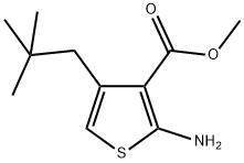 2-AMINO-4-(2,2-DIMETHYL-PROPYL)-THIOPHENE-3-CARBOXYLIC ACID METHYL ESTER Struktur