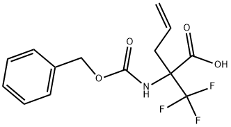 2-([(BENZYLOXY)CARBONYL]AMINO)-2-(TRIFLUOROMETHYL)PENT-4-ENOIC ACID Struktur