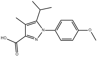 5-ISOPROPYL-1-(4-METHOXY-PHENYL)-4-METHYL-1H-PYRAZOLE-3-CARBOXYLIC ACID Struktur