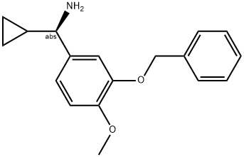 (1R)CYCLOPROPYL[4-METHOXY-3-(PHENYLMETHOXY)PHENYL]METHYLAMINE Struktur