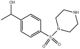 1-[4-(PIPERAZIN-1-YLSULFONYL)PHENYL]ETHANOL Struktur