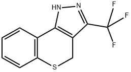 1,4-DIHYDRO-3-(TRIFLUOROMETHYL)THIOCHROMENO-[4,3-C]-PYRAZOLE Struktur