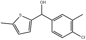 4-CHLORO-3-METHYLPHENYL-(5-METHYL-2-THIENYL)METHANOL Struktur