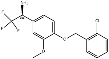 (1S)-1-(4-[(2-CHLOROPHENYL)METHOXY]-3-METHOXYPHENYL)-2,2,2-TRIFLUOROETHYLAMINE Struktur