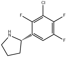 (2S)-2-(3-CHLORO-2,4,5-TRIFLUOROPHENYL)PYRROLIDINE Struktur