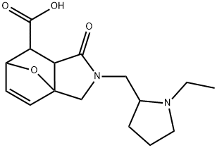 3-(1-ETHYL-PYRROLIDIN-2-YLMETHYL)-4-OXO-10-OXA-3-AZA-TRICYCLO[5.2.1.0(1,5)]DEC-8-ENE-6-CARBOXYLIC ACID Struktur