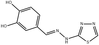 3,4-DIHYDROXYBENZALDEHYDE 1,3,4-THIADIAZOL-2-YLHYDRAZONE Struktur