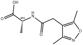 (2R)-2-([(3,5-DIMETHYLISOXAZOL-4-YL)ACETYL]AMINO)PROPANOIC ACID Struktur