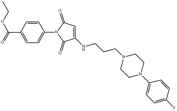 ETHYL 4-(3-(3-(4-(4-FLUOROPHENYL)PIPERAZIN-1-YL)PROPYLAMINO)-2,5-DIOXO-2H-PYRROL-1(5H)-YL)BENZOATE Struktur