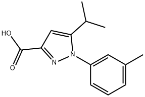 5-ISOPROPYL-1-M-TOLYL-1H-PYRAZOLE-3-CARBOXYLIC ACID Struktur