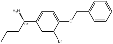 (1S)-1-[3-BROMO-4-(PHENYLMETHOXY)PHENYL]BUTYLAMINE Struktur