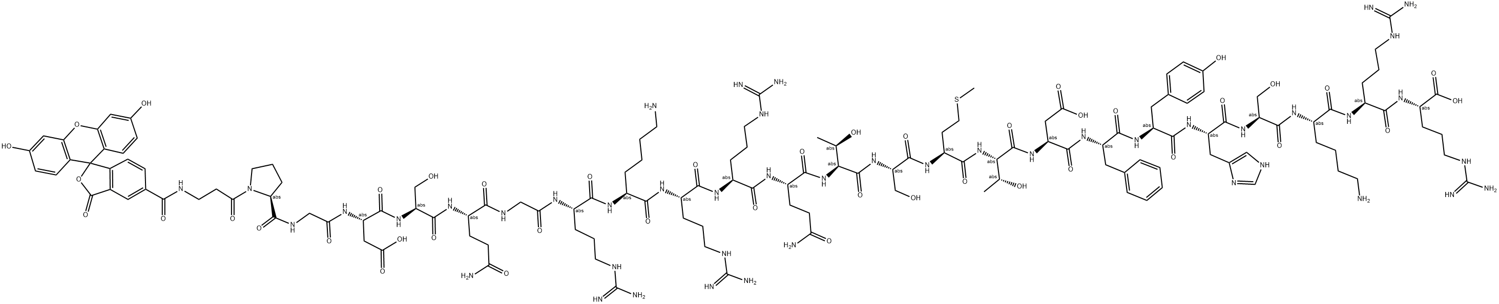 CYCLIN-DEPENDENT KINASE FRAGMENT (151-173) FLUORESCEIN [HOMO SAPIENS] Struktur