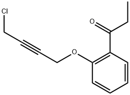 1-[2-(4-CHLORO-BUT-2-YNYLOXY)-PHENYL]-PROPAN-1-ONE Struktur