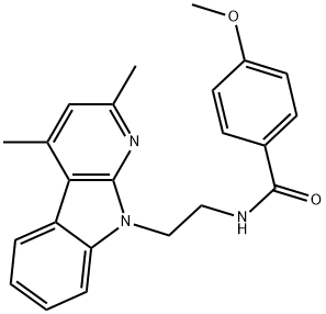 N-[2-(2,4-DIMETHYL-9H-PYRIDO[2,3-B]INDOL-9-YL)ETHYL]-4-METHOXYBENZAMIDE Struktur