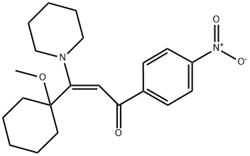 3-(1-METHOXY-CYCLOHEXYL)-1-(4-NITRO-PHENYL)-3-PIPERIDIN-1-YL-PROPENONE Struktur