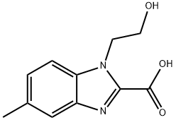 1-(2-HYDROXY-ETHYL)-5-METHYL-1H-BENZOIMIDAZOLE-2-CARBOXYLIC ACID Struktur