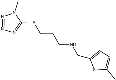 N-(3-((1-METHYL-1H-TETRAZOL-5-YL)THIO)PROPYL)-N-((5-METHYLTHIEN-2-YL)METHYL)AMINE Struktur