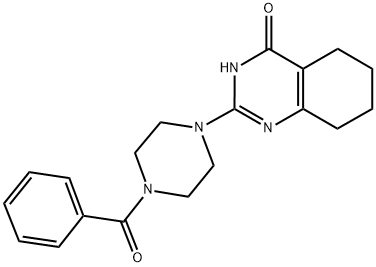 2-(4-BENZOYLPIPERAZIN-1-YL)-5,6,7,8-TETRAHYDROQUINAZOLIN-4(3H)-ONE Struktur