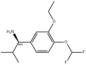 (1R)-1-[4-(DIFLUOROMETHOXY)-3-ETHOXYPHENYL]-2-METHYLPROPYLAMINE Struktur