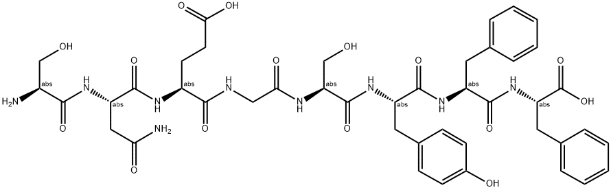 H-SER-ASN-GLU-GLY-SER-TYR-PHE-PHE-OH Struktur