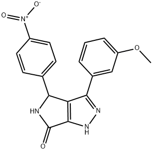 3-(3-METHOXYPHENYL)-4-(4-NITROPHENYL)-4,5-DIHYDROPYRROLO[3,4-C]PYRAZOL-6(1H)-ONE Struktur