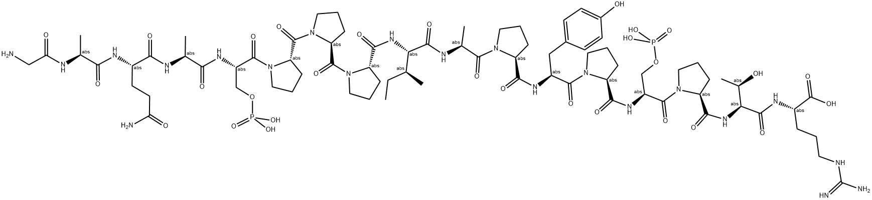 H2N-GAQA(PS)PPPIAPYP(PS)PTR-OH Struktur