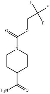 2,2,2-TRIFLUOROETHYL 4-(AMINOCARBONYL)PIPERIDINE-1-CARBOXYLATE Struktur