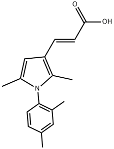 (2E)-3-[1-(2,4-DIMETHYLPHENYL)-2,5-DIMETHYL-1H-PYRROL-3-YL]ACRYLIC ACID Struktur