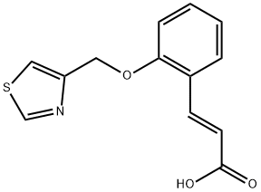 (2E)-3-[2-(1,3-THIAZOL-4-YLMETHOXY)PHENYL]ACRYLIC ACID Struktur