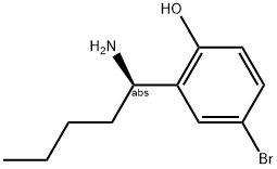 2-((1R)-1-AMINOPENTYL)-4-BROMOPHENOL Struktur