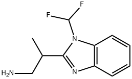 2-[1-(DIFLUOROMETHYL)-1H-BENZIMIDAZOL-2-YL]PROPAN-1-AMINE Struktur