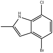 4-BROMO-7-CHLORO-2-METHYL-1H-INDOLE Struktur