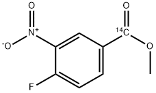 4-FLUORO-3-NITROMETHYLBENZOATE, [CARBONYL-14C]- Struktur