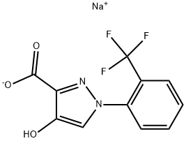 SODIUM 4-HYDROXY-1-[2-(TRIFLUOROMETHYL)PHENYL]-1H-PYRAZOLE-3-CARBOXYLATE Struktur