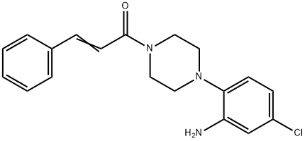 5-CHLORO-2-(4-[(2E)-3-PHENYLPROP-2-ENOYL]PIPERAZIN-1-YL)ANILINE Struktur