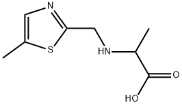 2-[(5-METHYL-THIAZOL-2-YLMETHYL)-AMINO]-PROPIONIC ACID Struktur