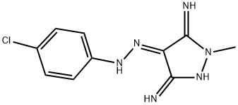 (4E)-3,5-DIIMINO-1-METHYLPYRAZOLIDIN-4-ONE (4-CHLOROPHENYL)HYDRAZONE Struktur