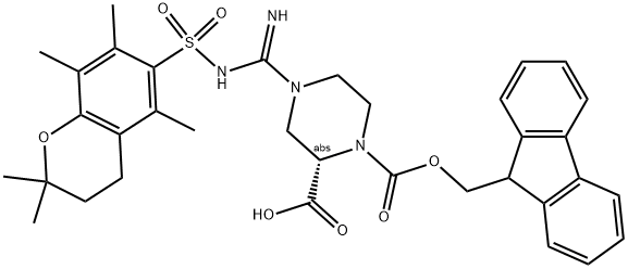 FMOC-(2S)-PIPERAZINE (4-N-AMIDINO-PMC) Struktur