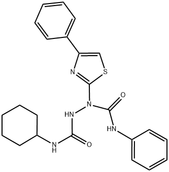 N~1~-PHENYL-1-[4-PHENYL-1,3-THIAZOL-2-YL]-N~2~-CYCLOHEXYL-1,2-HYDRAZINEDICARBOXAMIDE Struktur