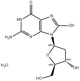 2'-DEOXY-7,8-DIHYDRO-8-OXO-GUANOSINE, MONOHYDRATE Struktur