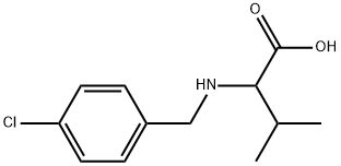 2-[(4-CHLOROBENZYL)AMINO]-3-METHYLBUTANOIC ACID Struktur